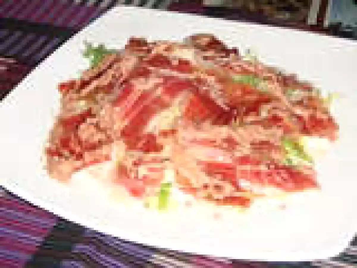 Ensalada de jamón y paté