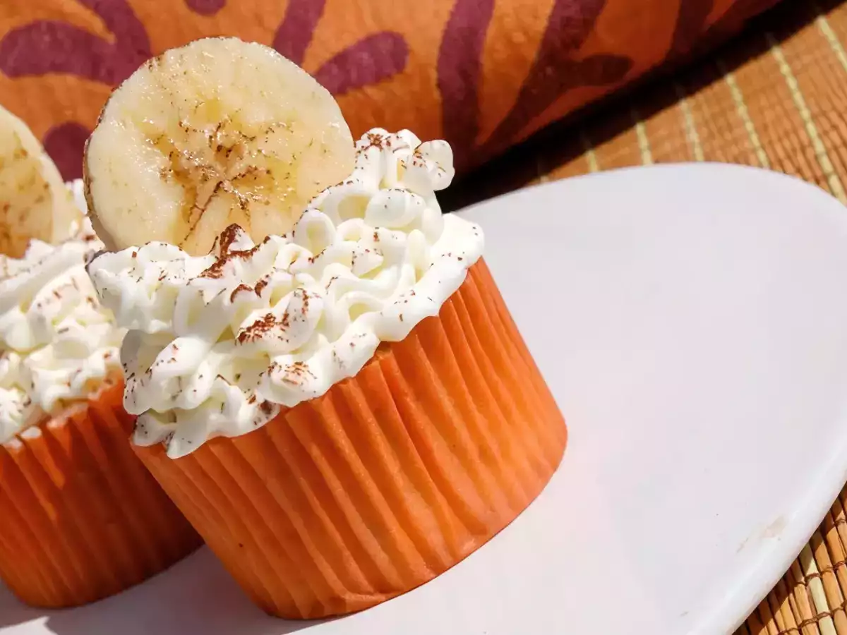 Receta Cupcakes de plátano y vainilla