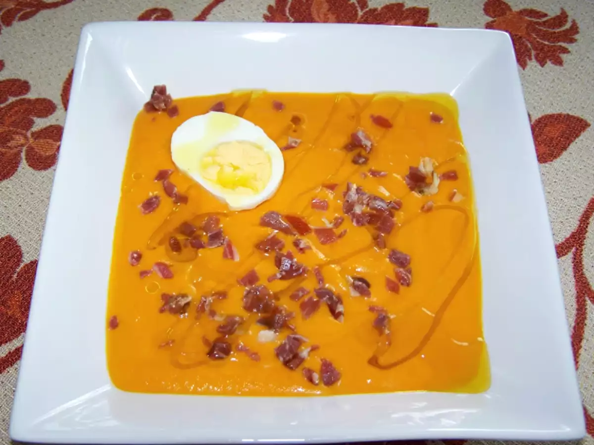 Receta Salmorejo de tomates y zanahorias