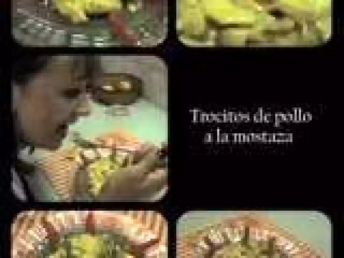 Trocitos de pollo a la mostaza