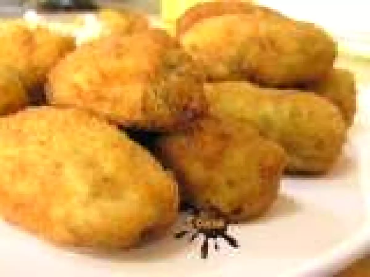 Croquetas de berros y jamon serrano con ajitos
