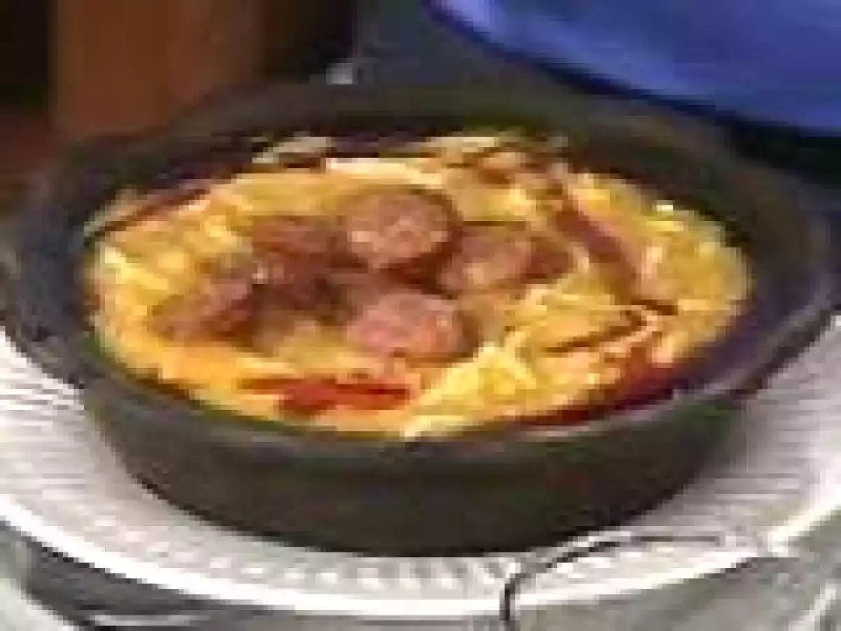 Porotos con rienda y longaniza