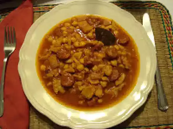 Receta Callos de ternera con garbanzos