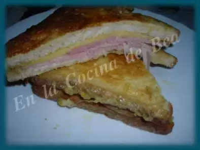 Receta Sandwich de lacón y queso rebozado