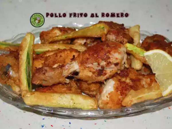 Receta Pollo frito al romero, y un buen susto...