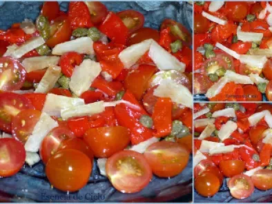 Receta Ensalada de pimientos, tomates y bacalao