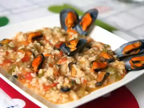 Receta Arroz caldoso con mejillones