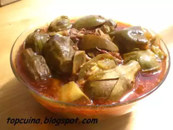 Receta Berenjenas de almagro (solarum melongena).