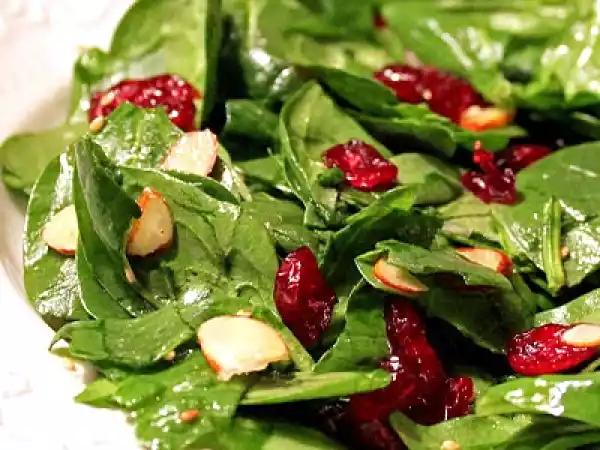 Receta Espinacas y arándanos