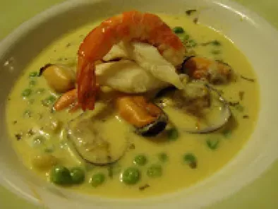 Receta Sopa de pescado a la crema, con marisco