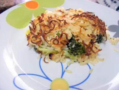 Receta Pastel de brócoli y arroz al queso