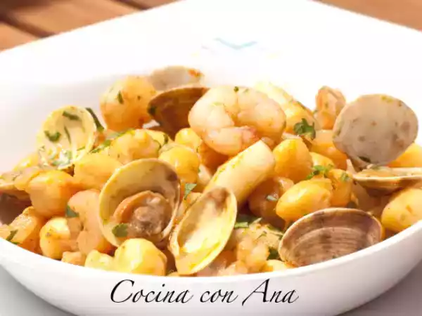 Receta Garbanzos templados al a marinera