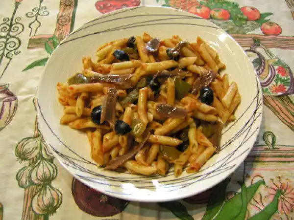 Receta Macarrones a la putanesca (concurso cocina italiana)