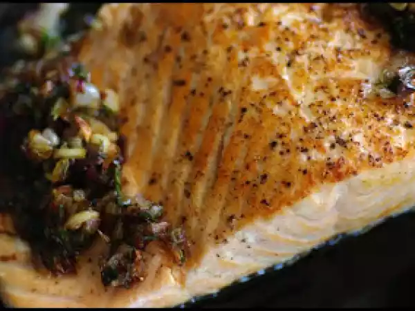 Receta Salmón sazonado a la plancha