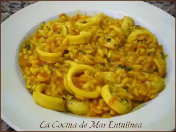 Receta Arroz con calamares