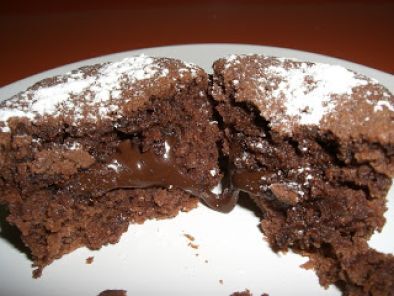 Receta Muffins rellenos de chocolate fundido