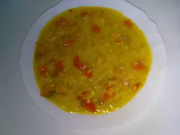 Receta Arroz caldoso con salmón