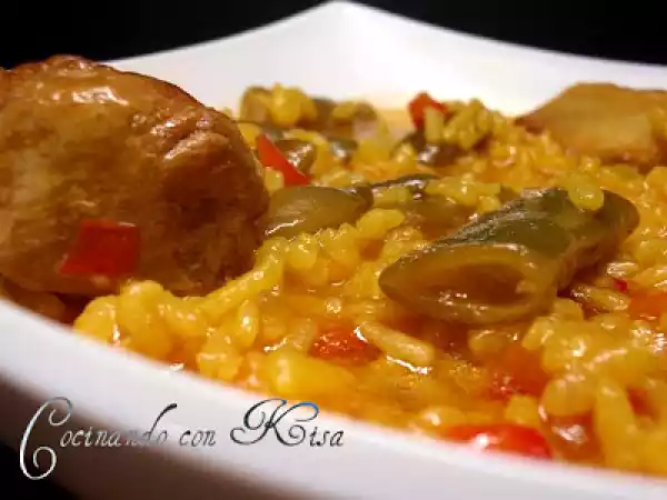 Receta Arroz caldoso con costillas y judias verdes (fussioncook)