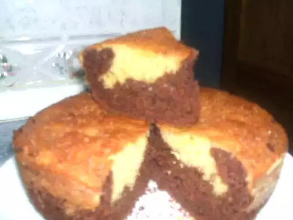 Receta Bizcocho bicolor