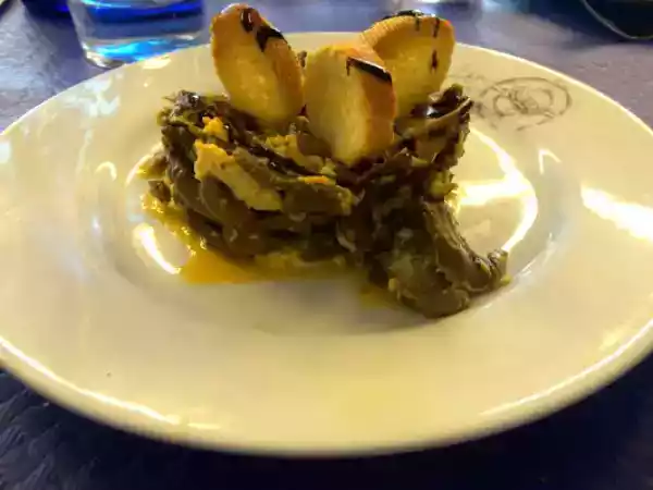 Receta Revuelto de setas silvestres con jamón de teruel y trufa de graus