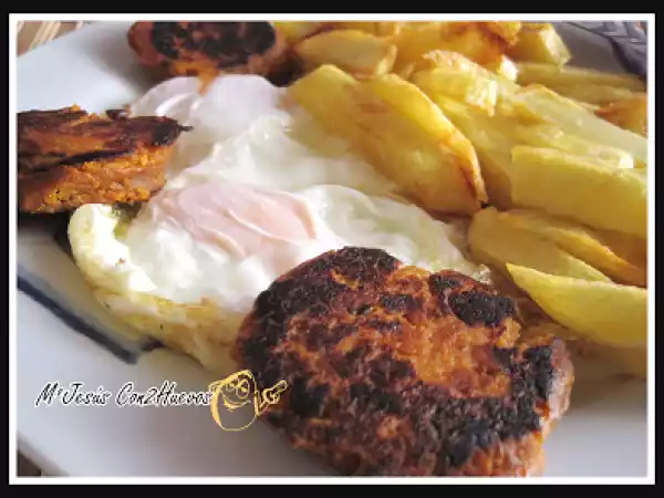 Receta Patatas huevos y farinato dulce