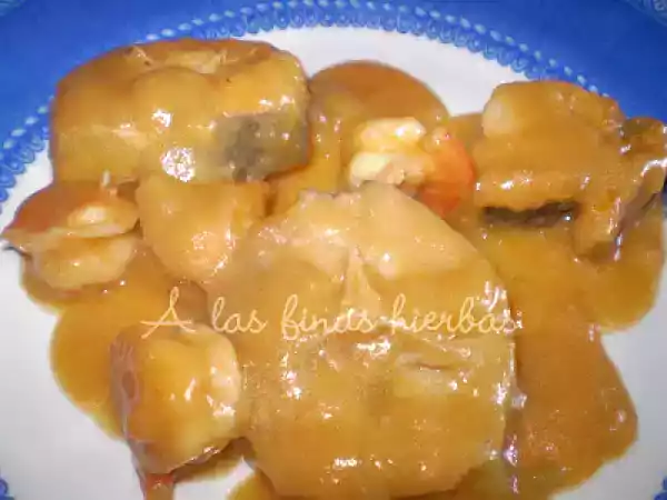 Receta Pescadilla en salsa americana