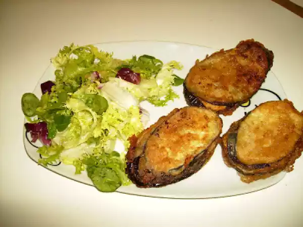 Receta Berenjenas rellenas de salmón y queso