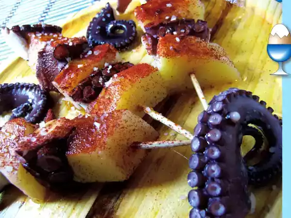 Receta Brochetas de pulpo a feira