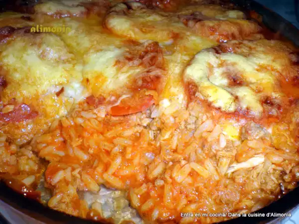 Receta Gratén de arroz / gratin de riz