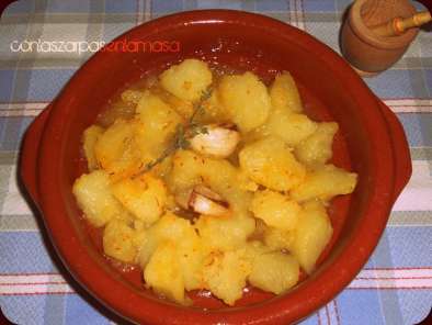 Receta Octubre = patatas amarillas con azafrán
