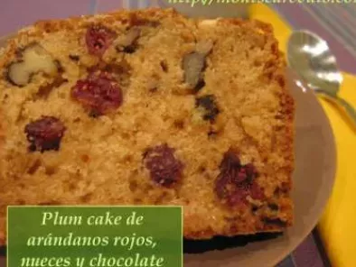 Receta Plum cake de arándanos rojos, nueces y chocolate blanco