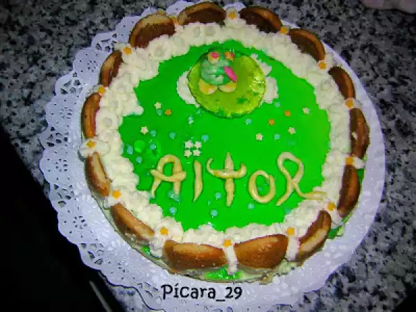 Receta Tarta gelatina kiwi