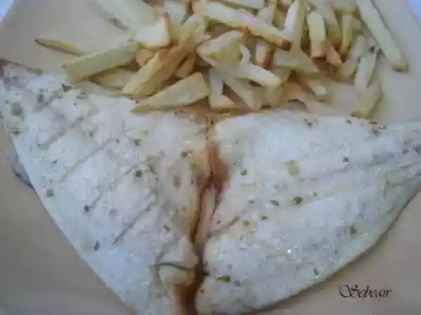 Receta Filetes de dorada con patatas (horno de convección)