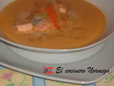 Receta Sopa de pescado con salmón noruego