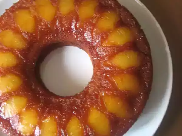 Receta Pastel invertido de piña y coco