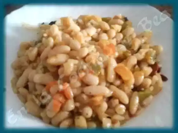 Receta Empedrado de arroz y judías blancas