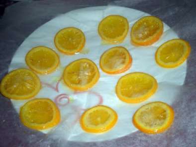Receta Naranjas caramelizadas. paso a paso.