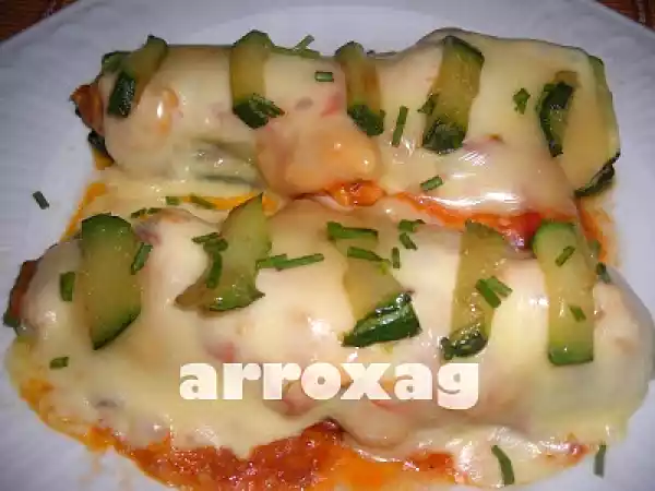 Receta Milhojas de calabacin y bonito