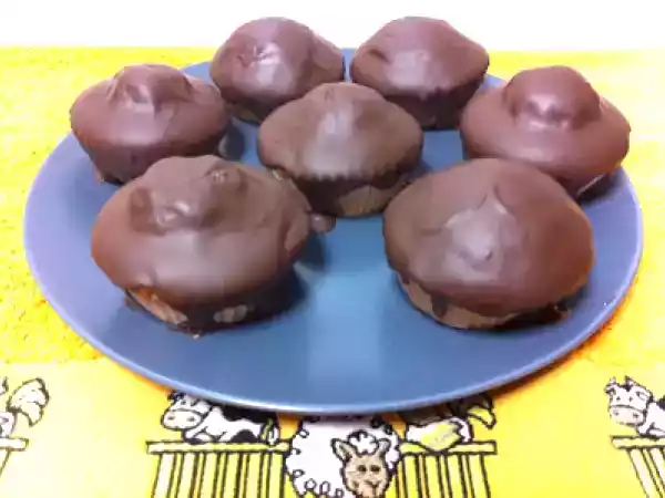 Receta Magdalenas cubiertas de chocolate