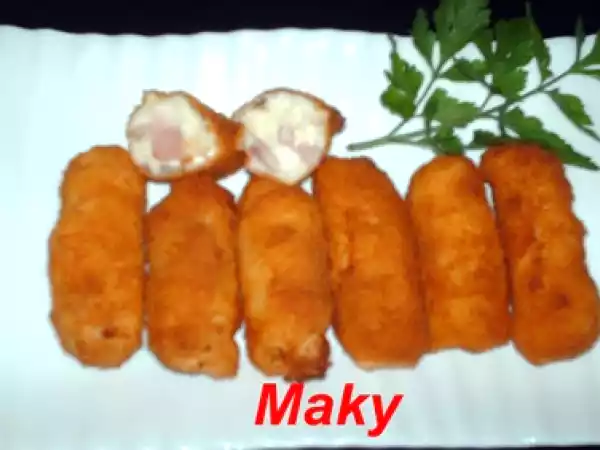 Receta Croquetas de jamon york y queso