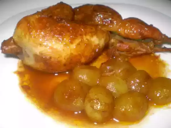 Receta Codornices con uvas al cava y ¡¡feliz año nuevo!!