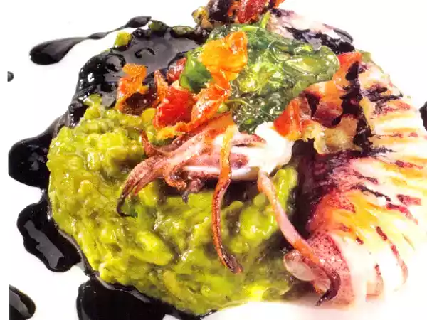 Receta Risotto de espinacas y calamares