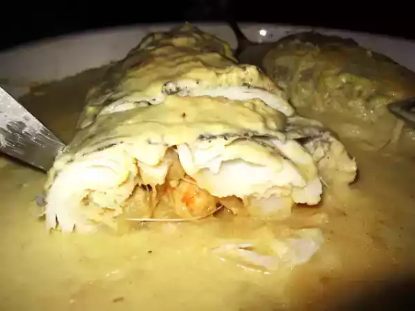 Receta Merluza rellena de gambas y cebolla y regalos ram
