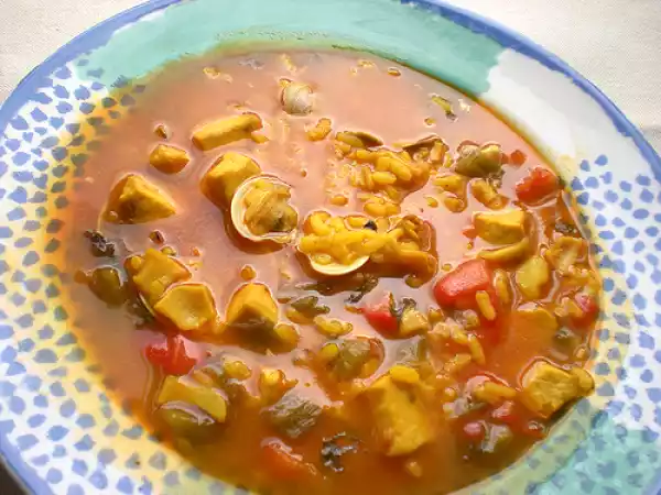 Receta Arroz caldoso en olla rápida. paso a paso