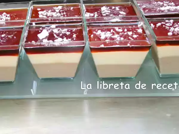 Receta Vasito de foie tricolor