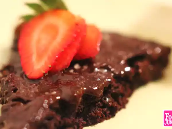 Receta Queque de chocolate sin harina con glaseado de chocolate