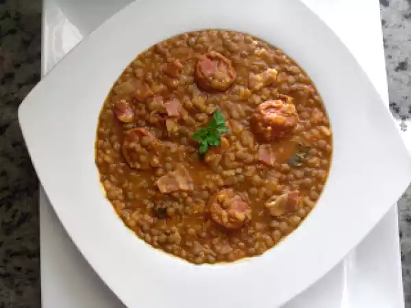 Receta Lentejas con arroz