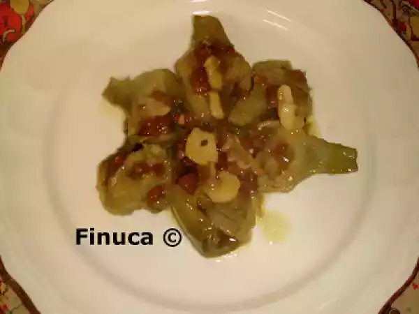 Receta Alcachofas naturales con jamón