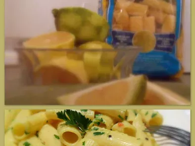 Receta Rigatoni con nata y limon