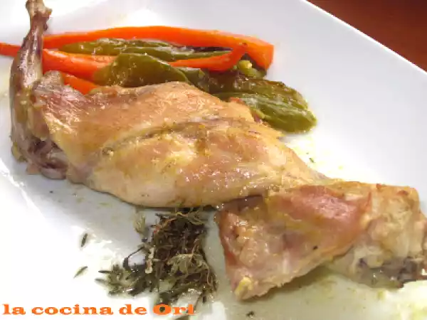 Receta Conejo asado a la mostaza